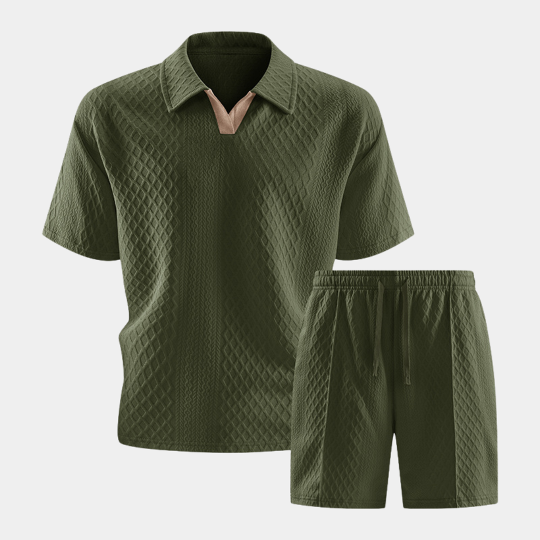 Mason | Buttonless Polo Summer Set