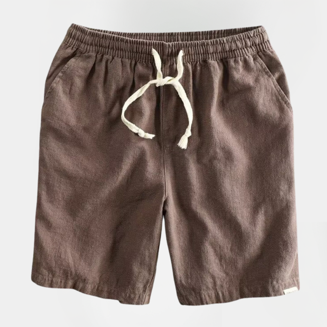 Theo | Cotton Blend Drawstring Shorts