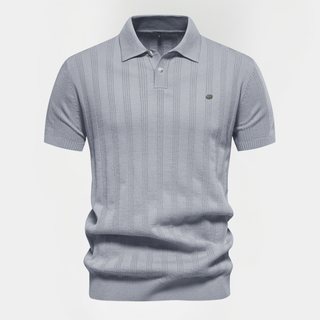 Malcolm | Textured Knit Polo Shirt