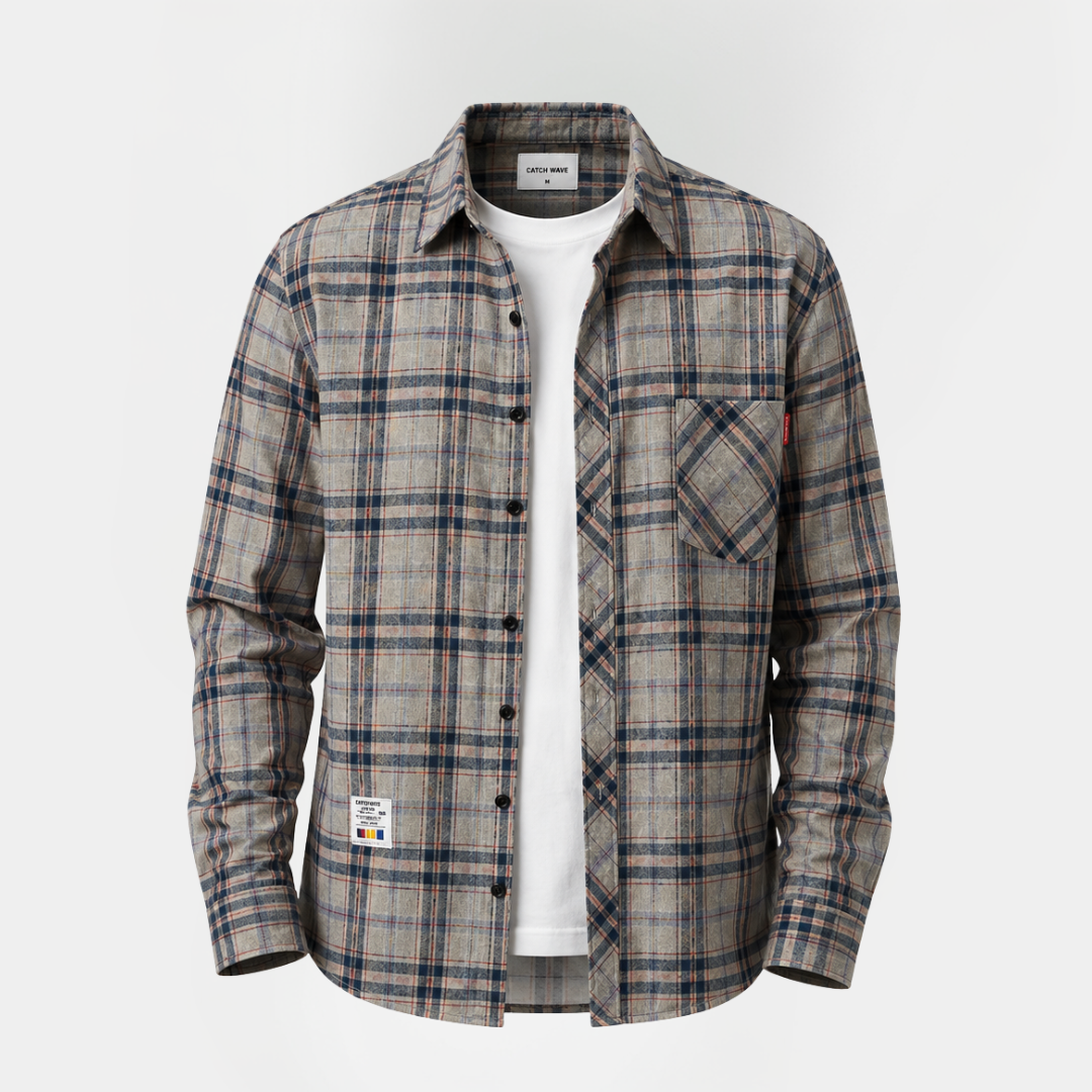 Franklin | Checked Cotton Blend Overshirt