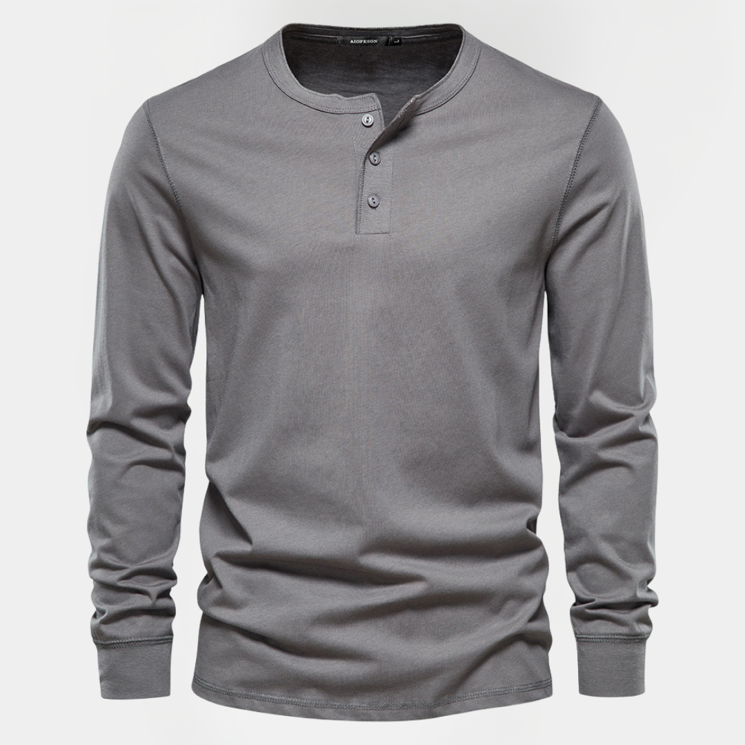 Damian | Cotton Henley Shirt