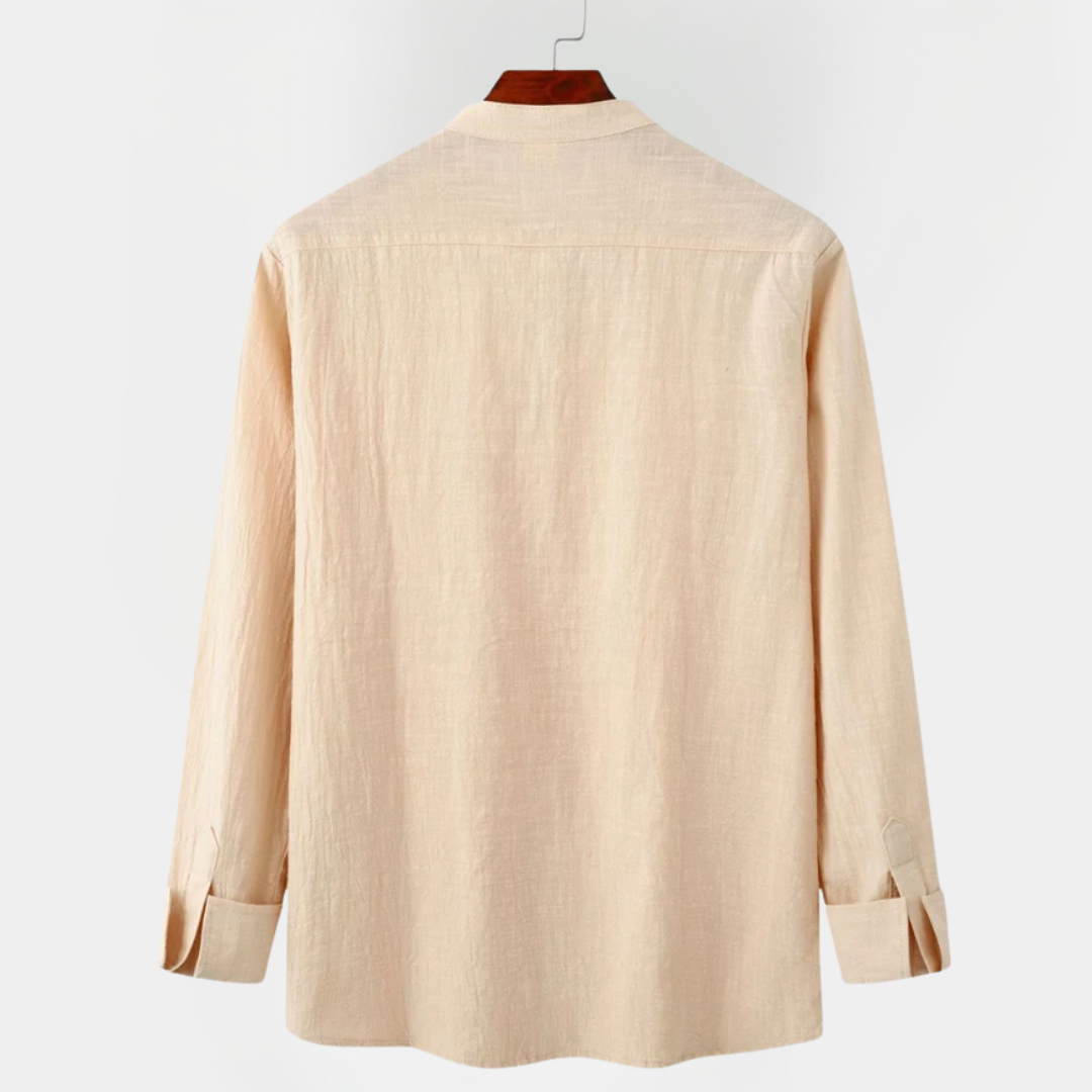 Nolan | Cotton Blend Long Sleeve Shirt