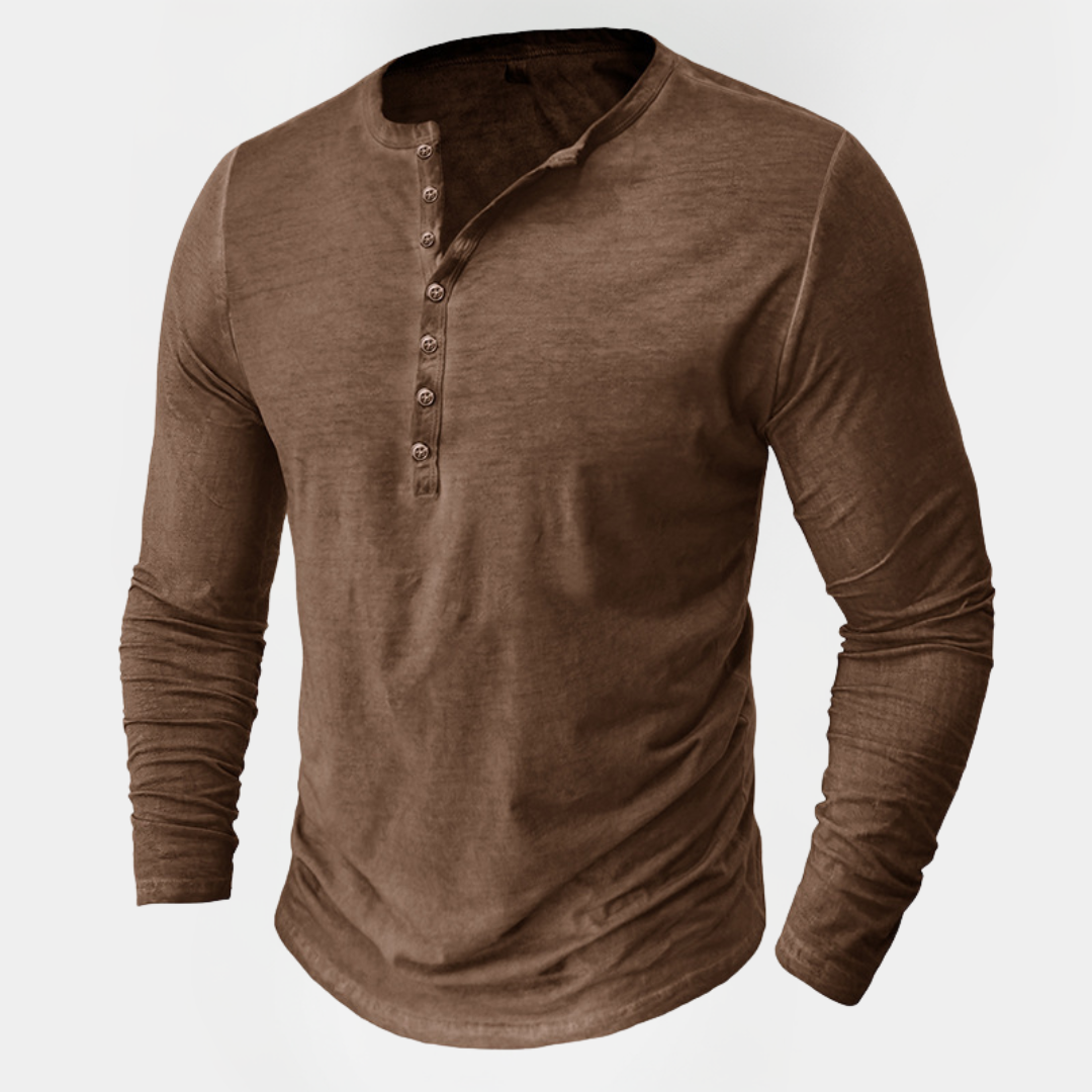 Micah | Cotton Henley Shirt