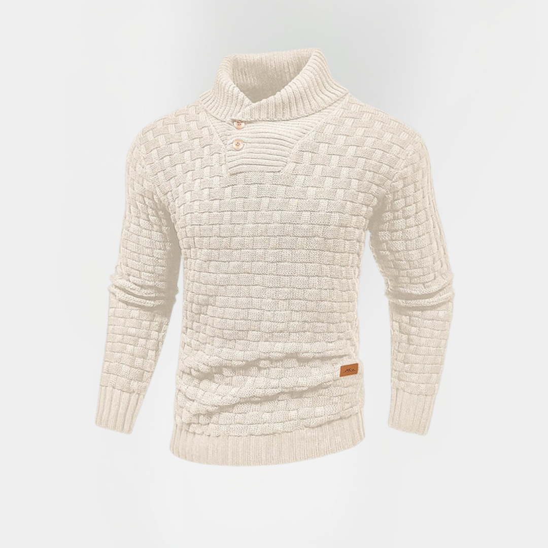 Dominic | High Collar Knit Sweater