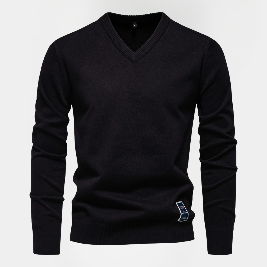 Russell | Cotton V-Neck Sweater