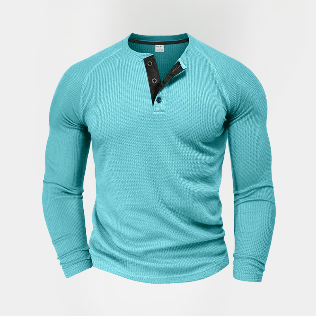 Dylan | Waffle Knit Henley Shirt