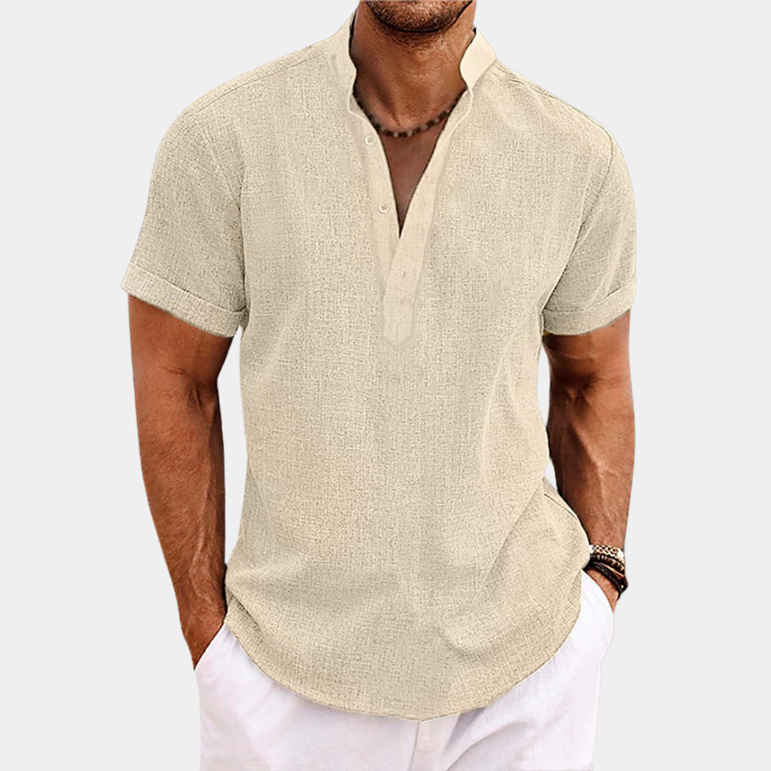 Owen | Bamboo Cotton Henley Shirt