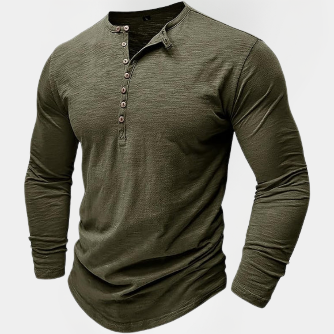 Roland | Long Sleeve Henley Shirt