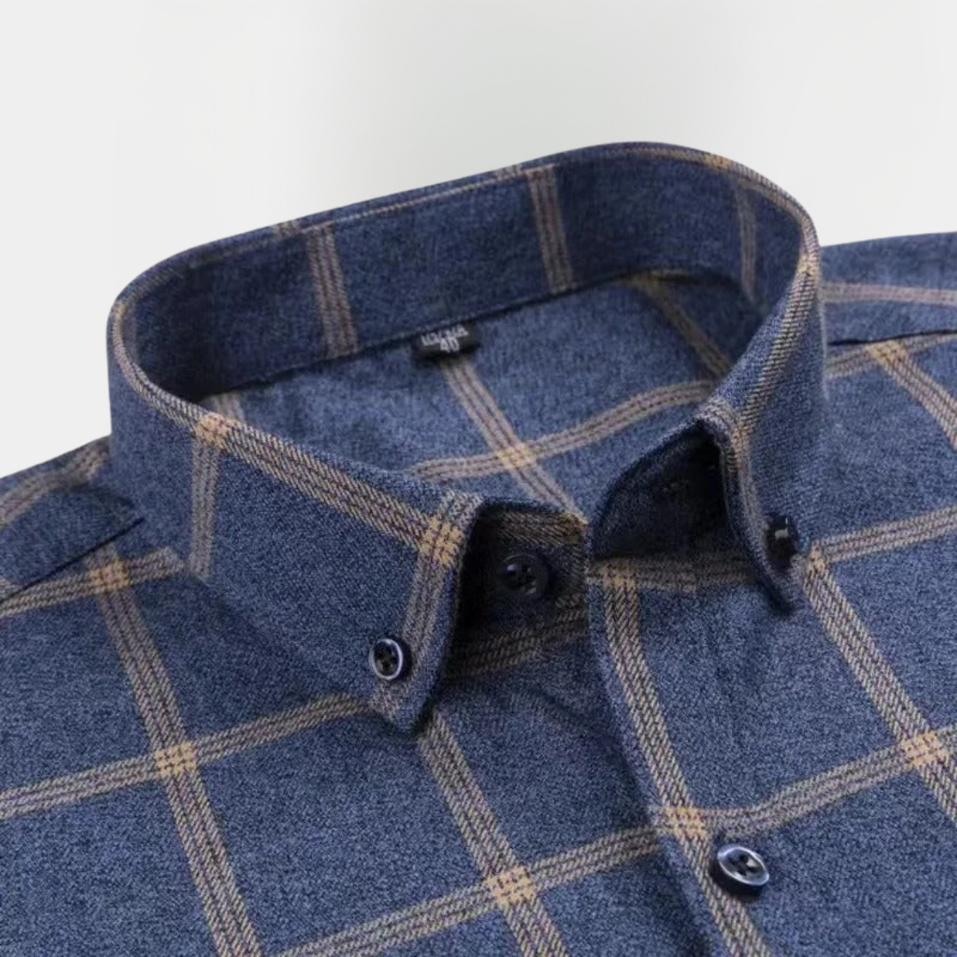 Preston | Checked Cotton Long Sleeve Shirt