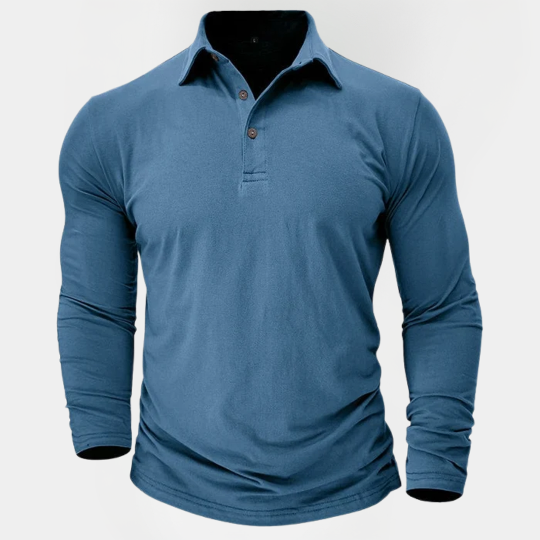 Callum | Cotton Long Sleeve Polo