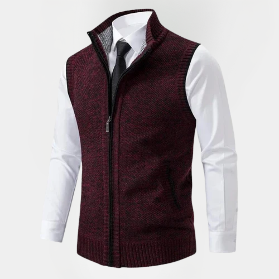 Graham | Knitted Zip Vest