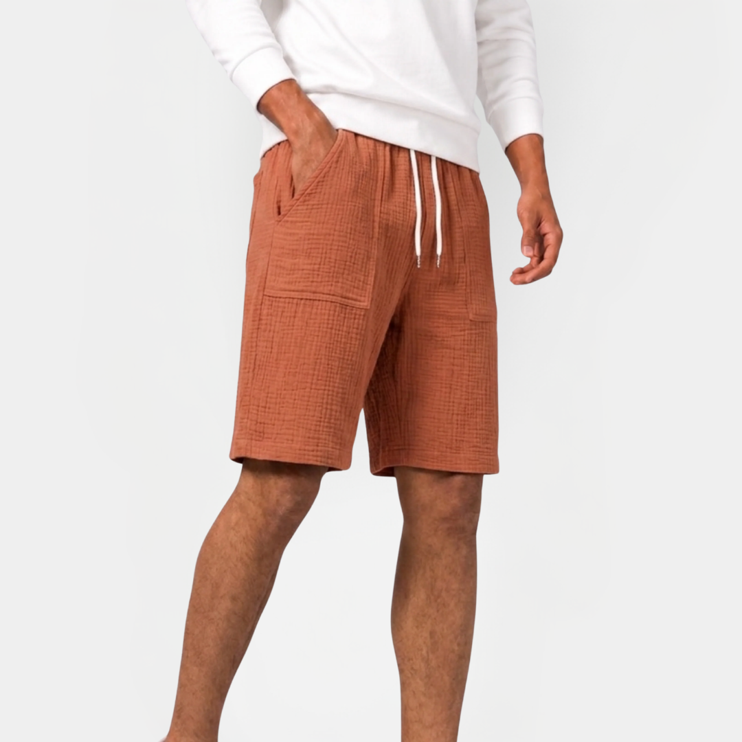 Theo | Textured Bermuda Shorts