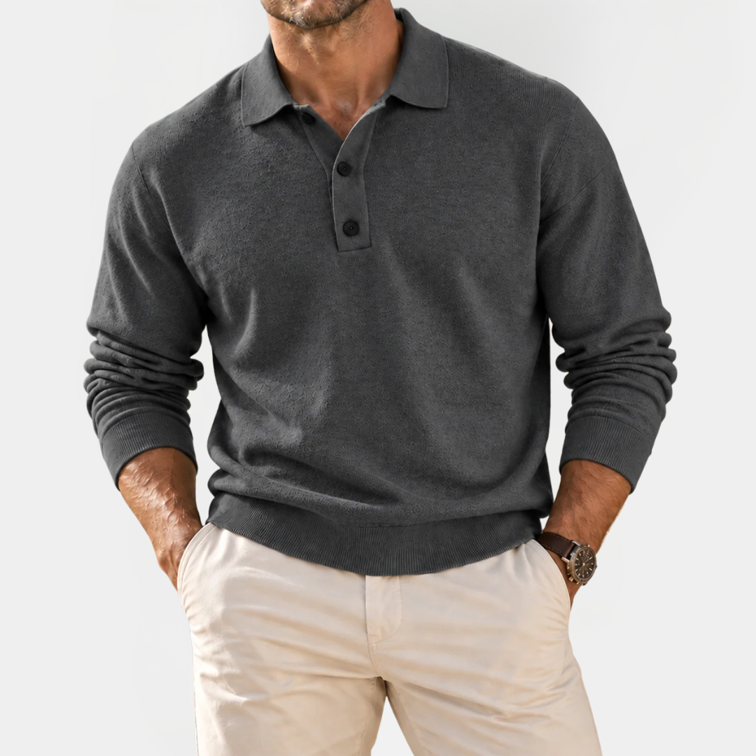 Cedric | Classic Long Sleeve Polo Shirt