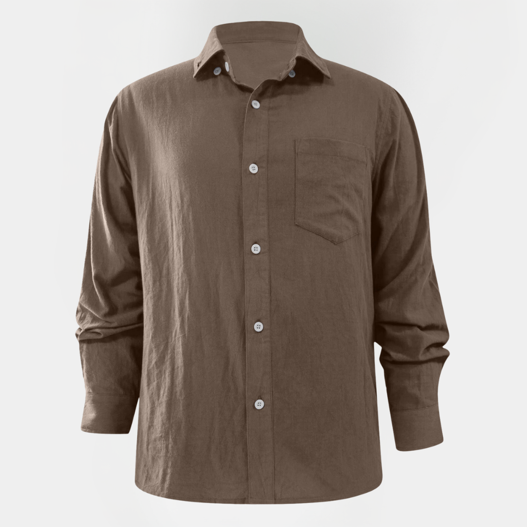 Sterling | Linen Blend Long Sleeve Shirt