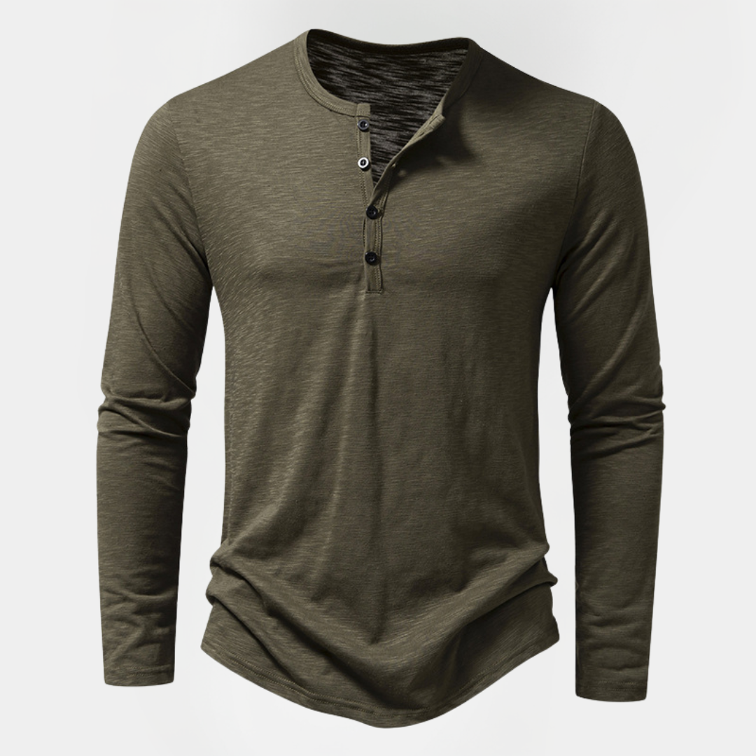 Spencer | Long Sleeve Henley Shirt
