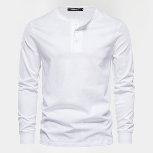 Adrian | Cotton Long Sleeve Henley