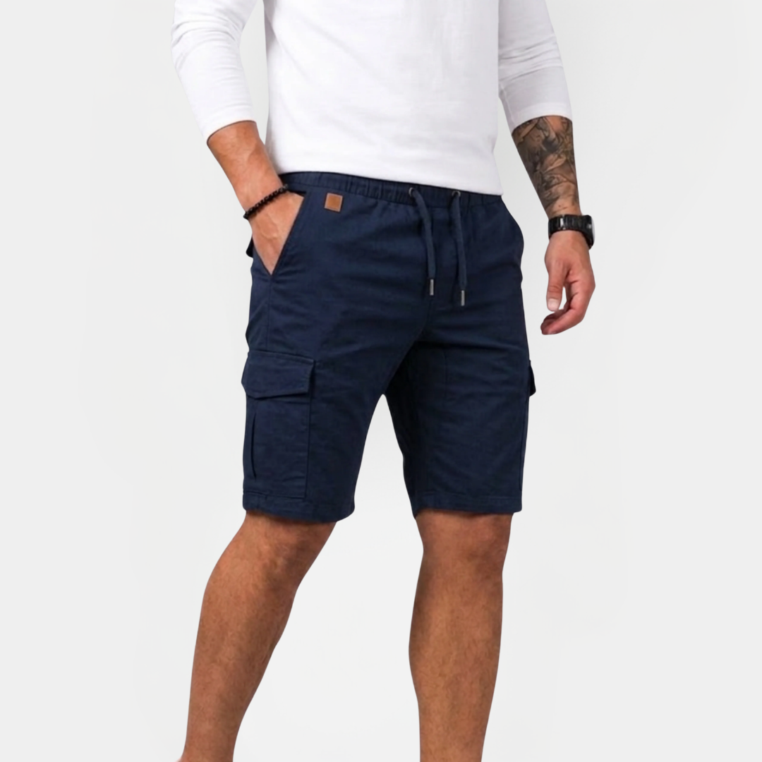 Landon | Drawstring Cargo Bermuda Shorts
