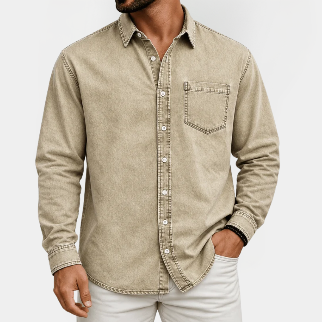 Caleb | Textured Long Sleeve Shirt