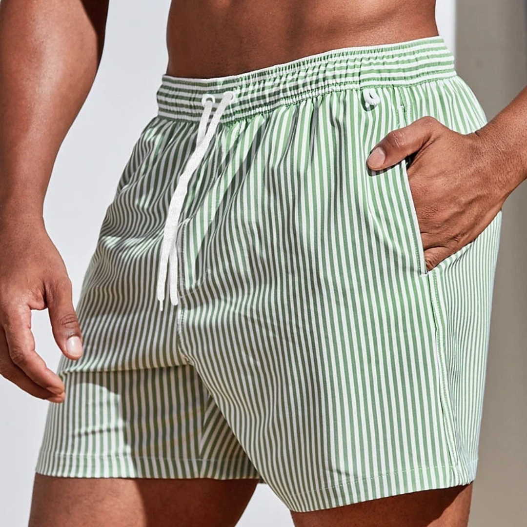 Spencer | Striped Swim Shorts