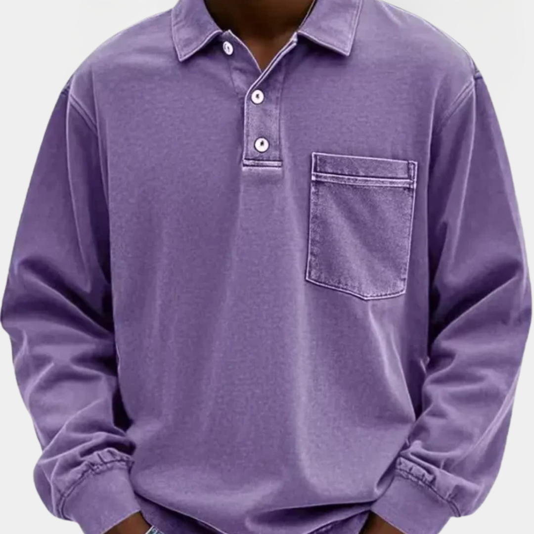 Quentin | Long Sleeve Polo Shirt