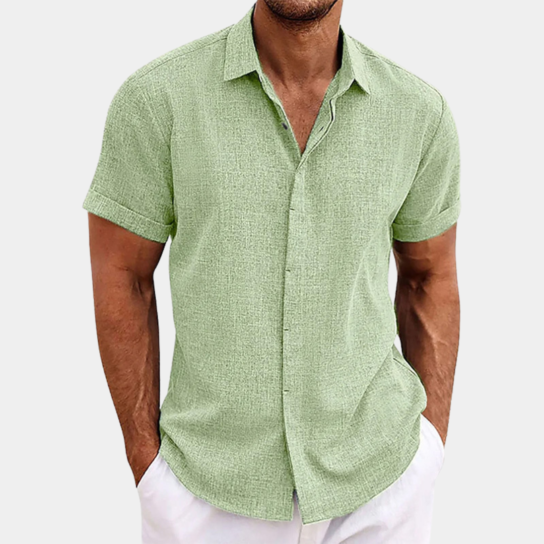 Mason | Linen Blend Short Sleeve Shirt