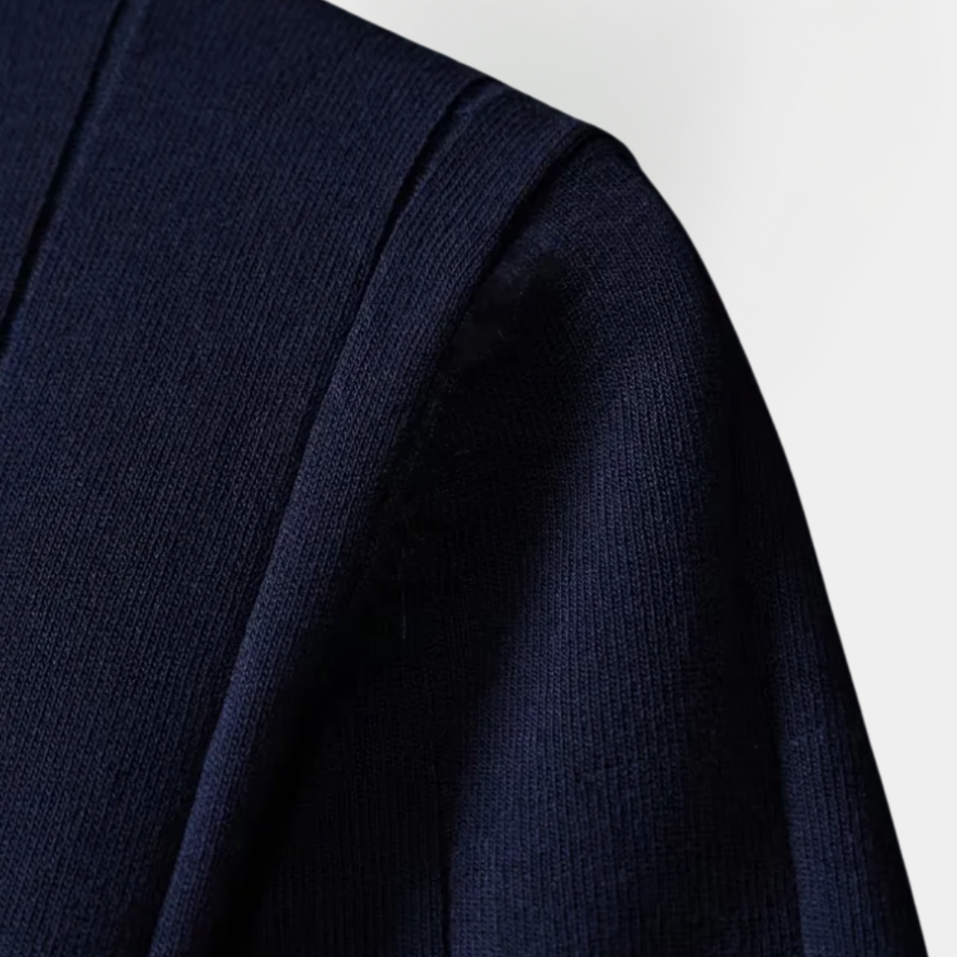 Sterling | Textured Zip Polo Shirt