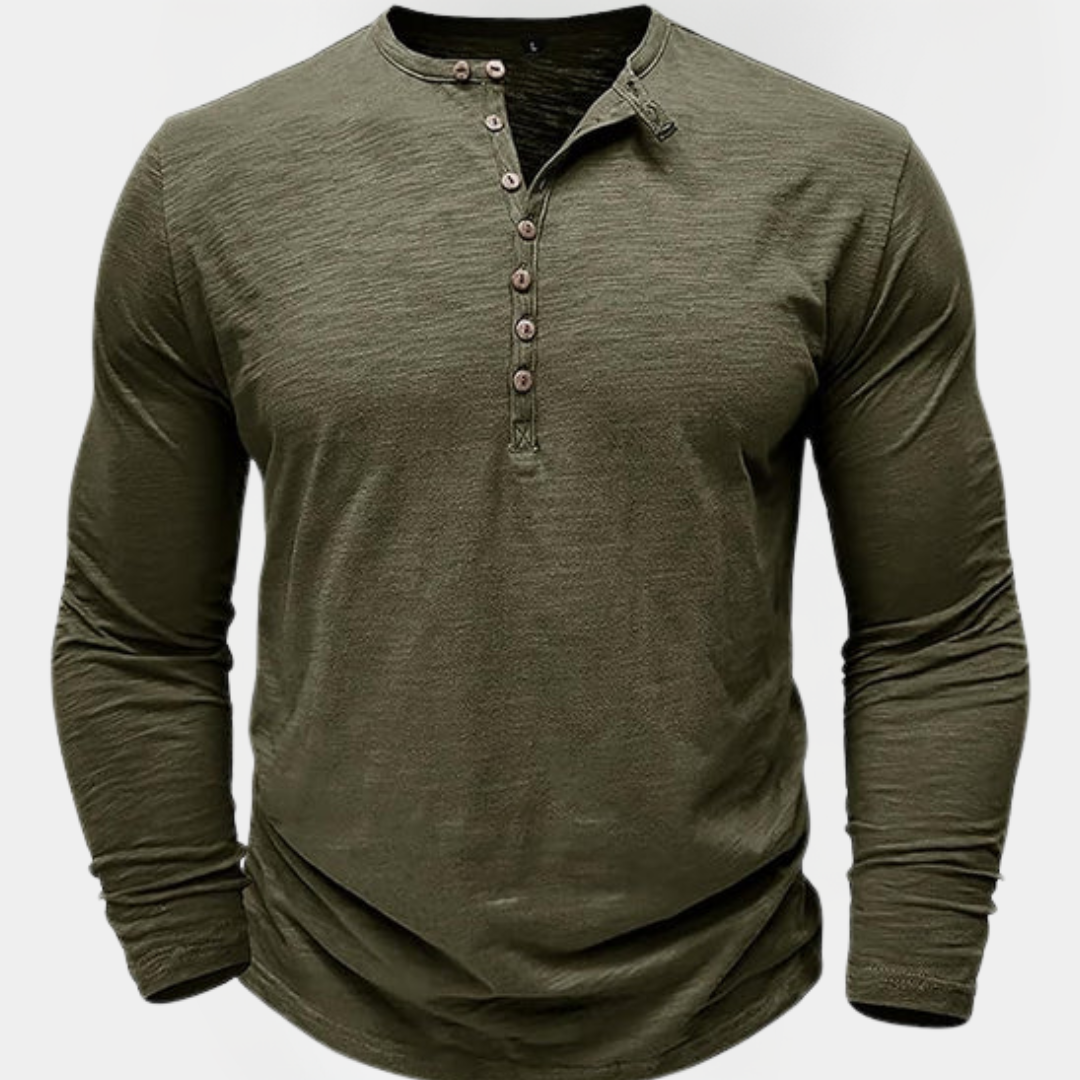 Roland | Long Sleeve Henley Shirt