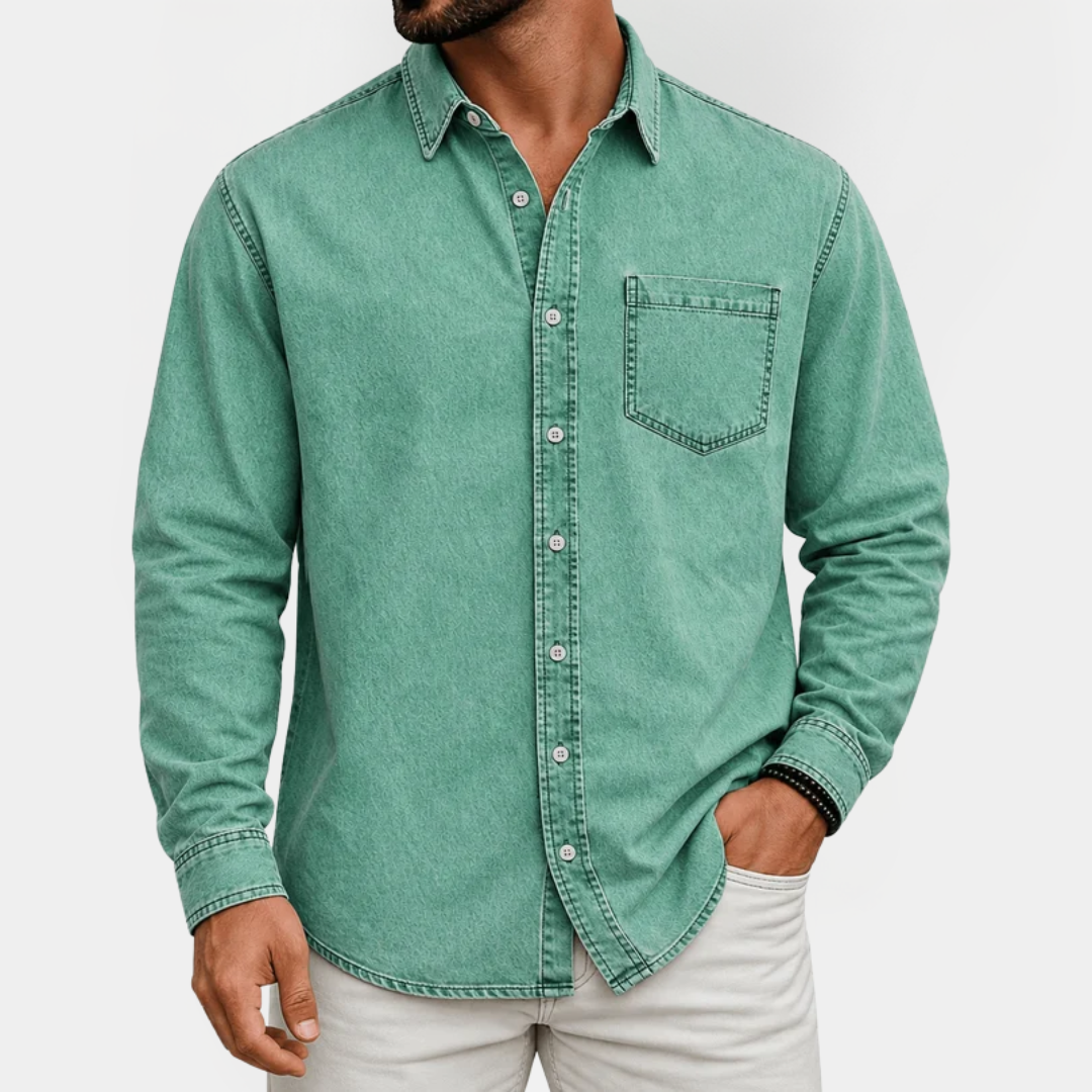 Caleb | Textured Long Sleeve Shirt