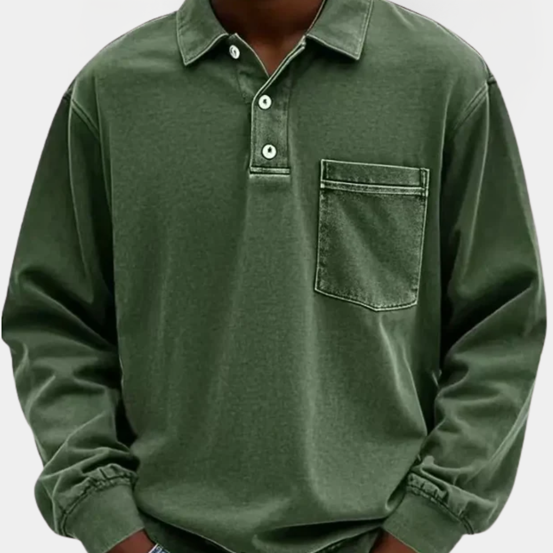 Quentin | Long Sleeve Polo Shirt
