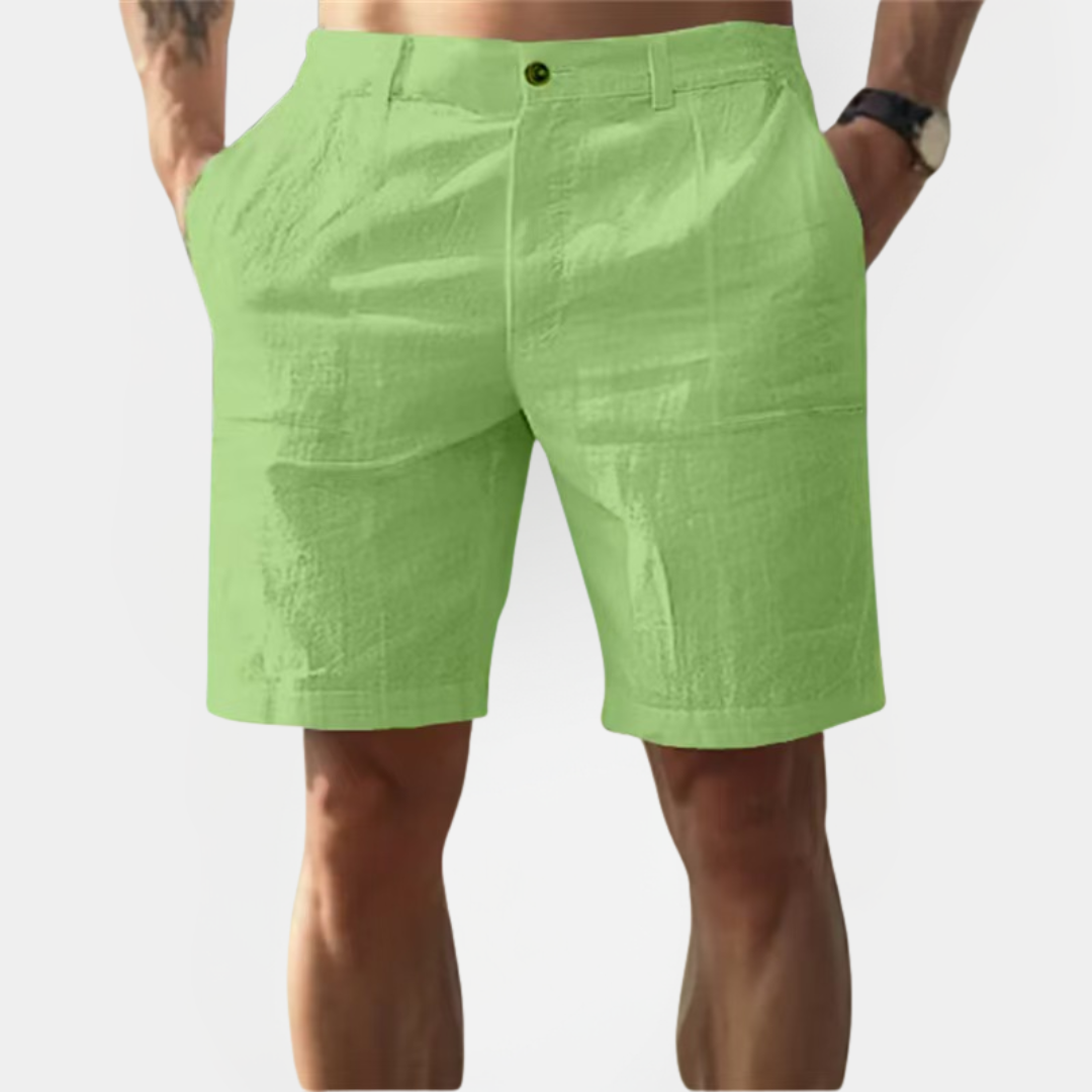 Tristan | Cotton Linen Chino Shorts