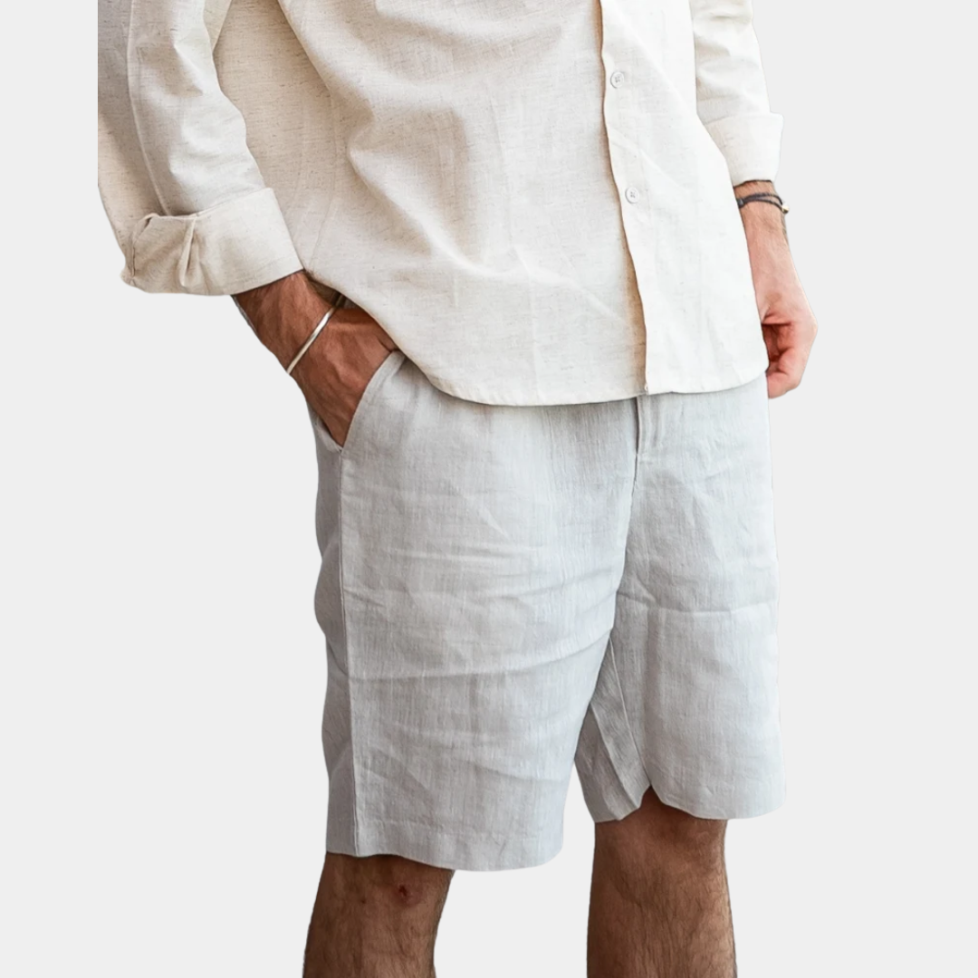 Hudson | Linen Drawstring Bermuda Shorts