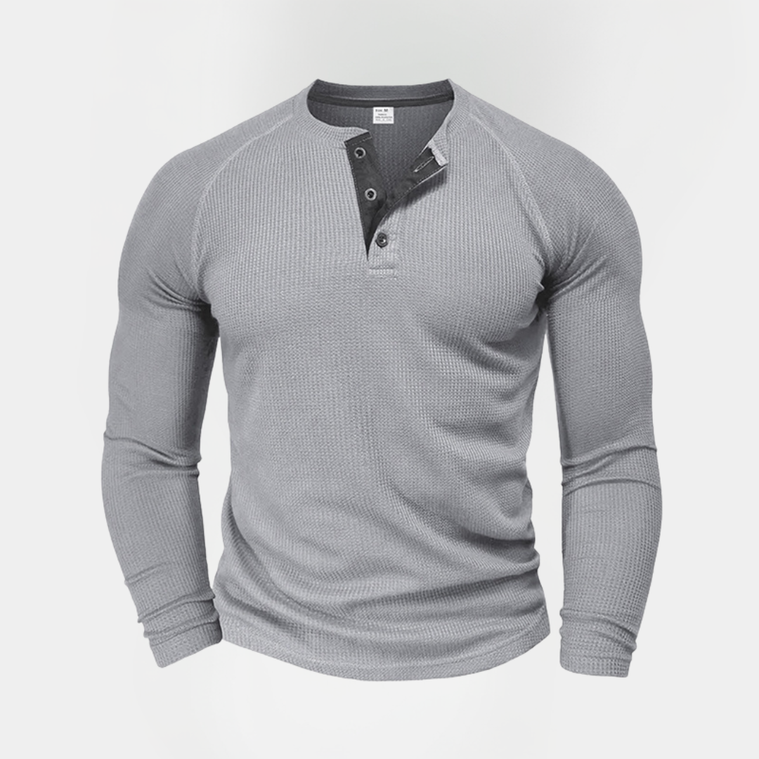Dylan | Waffle Knit Henley Shirt