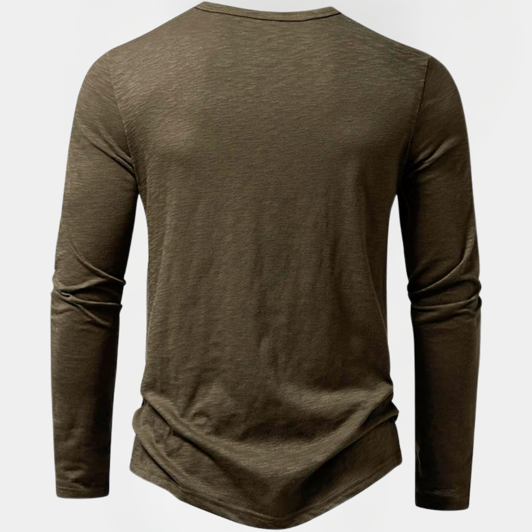 Spencer | Long Sleeve Henley Shirt