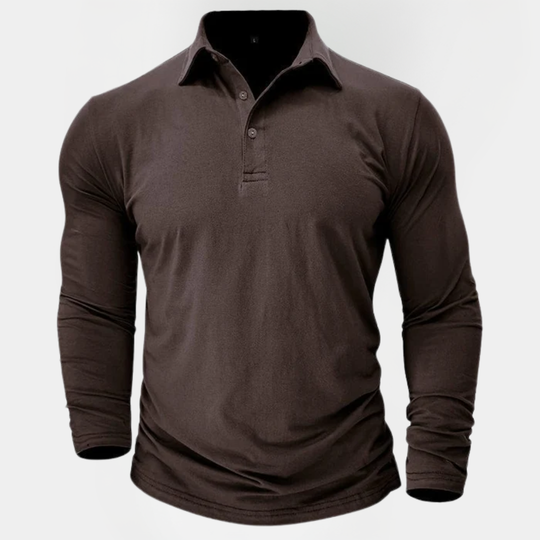 Callum | Cotton Long Sleeve Polo