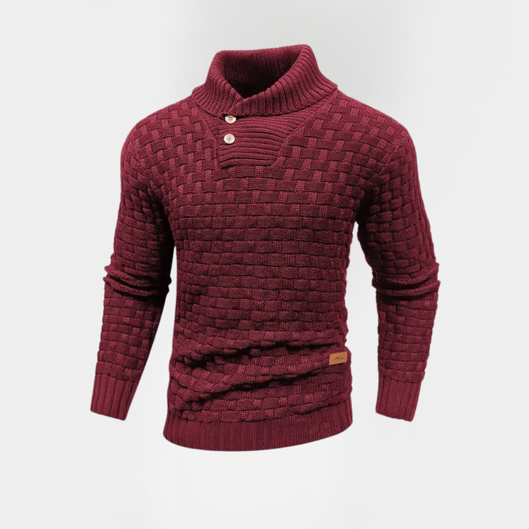 Dominic | High Collar Knit Sweater