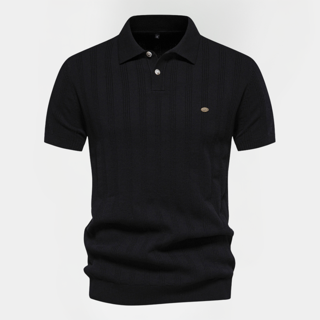 Malcolm | Textured Knit Polo Shirt