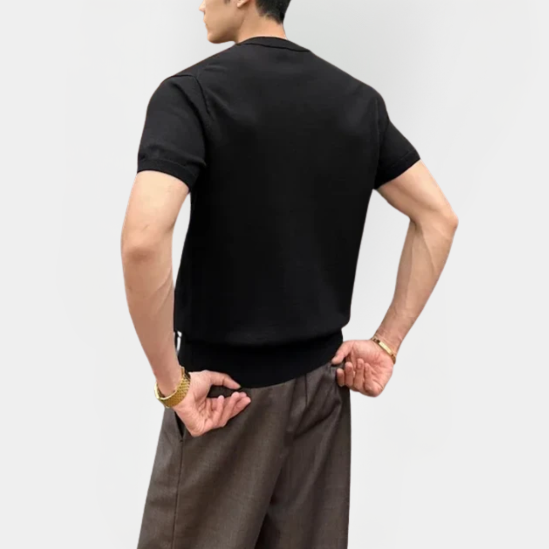 Miles | Short Sleeve Henley T-Shirt