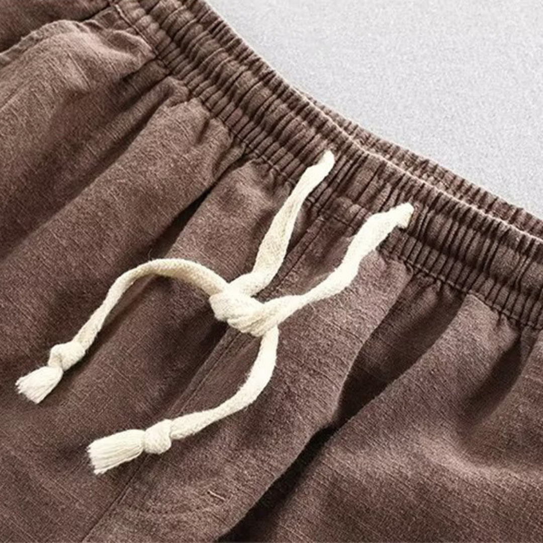 Theo | Cotton Blend Drawstring Shorts