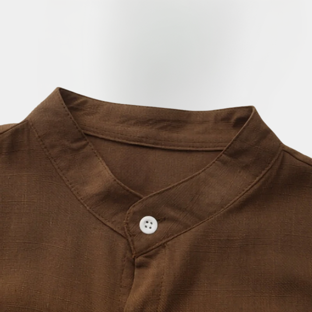 Rowan | Band Collar Shirt