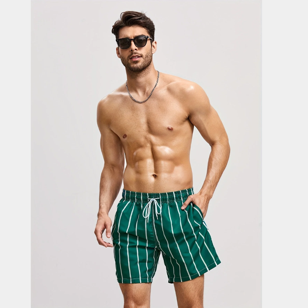 Preston | Striped Swim Shorts