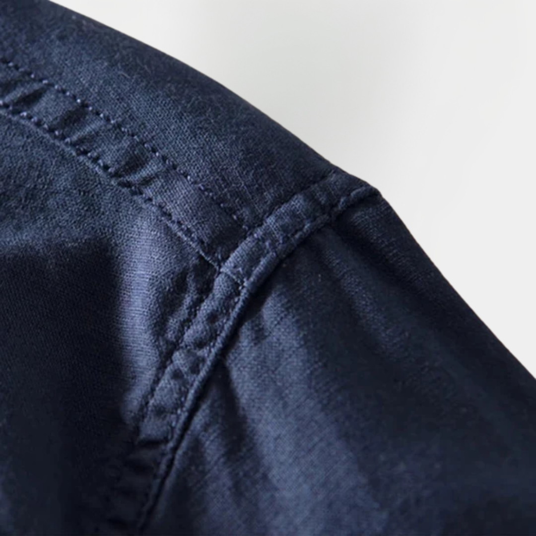 Elias | Long Sleeve Henley Shirt