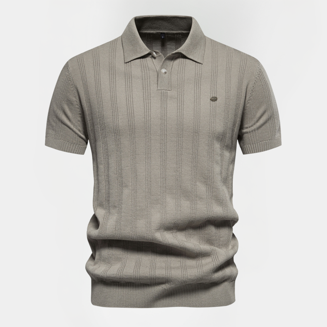 Malcolm | Textured Knit Polo Shirt