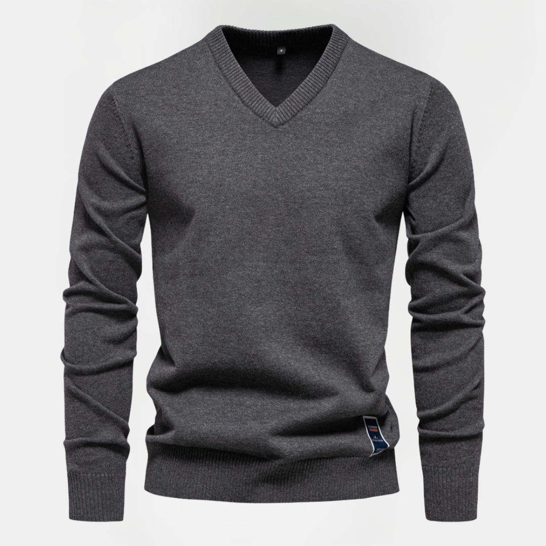 Russell | Cotton V-Neck Sweater