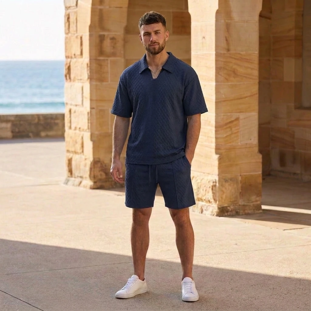 Mason | Buttonless Polo Summer Set