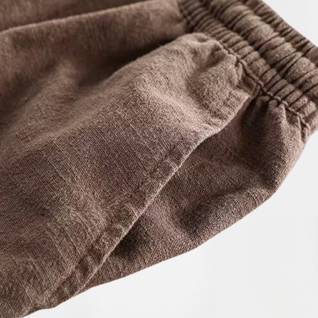 Theo | Cotton Blend Drawstring Shorts