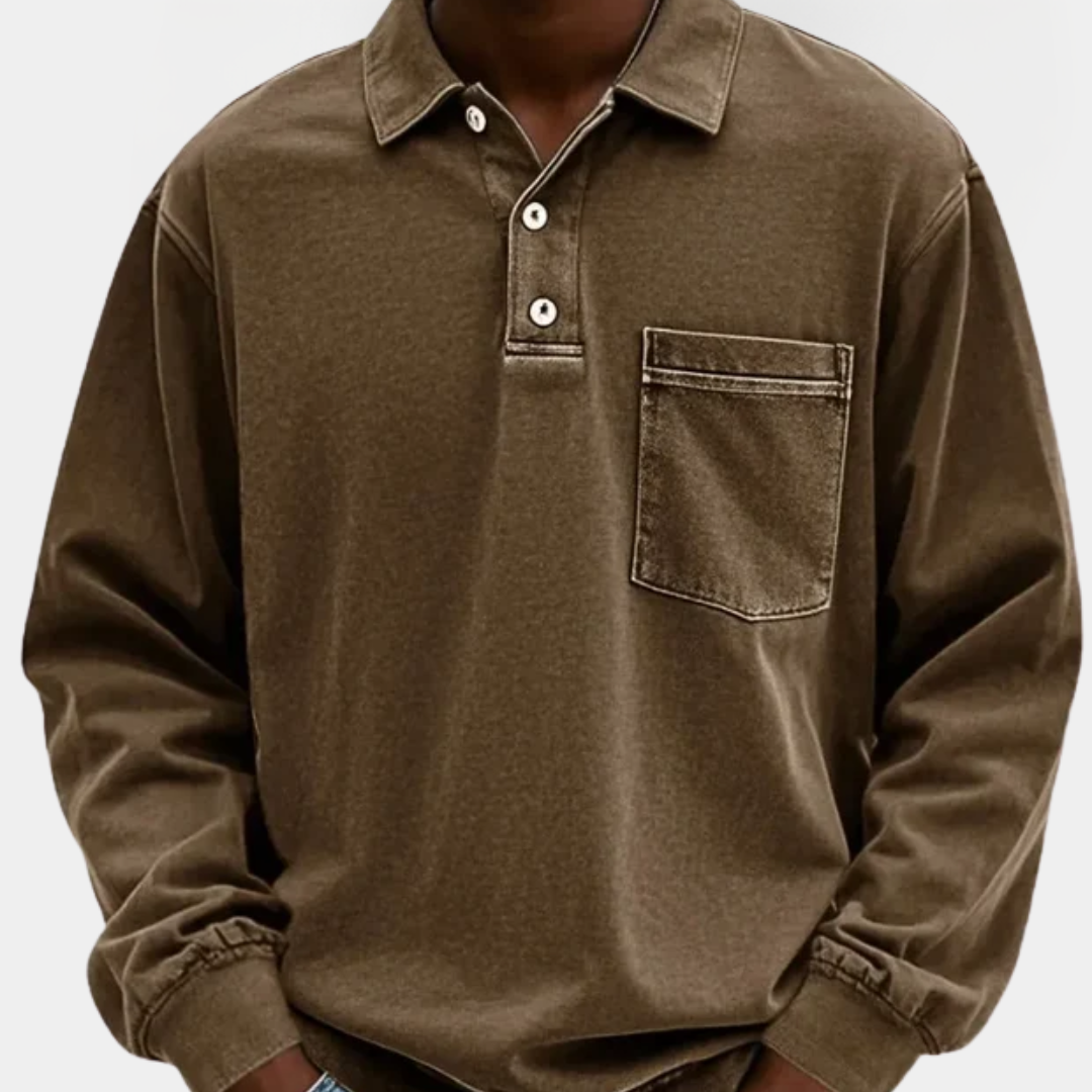 Quentin | Long Sleeve Polo Shirt