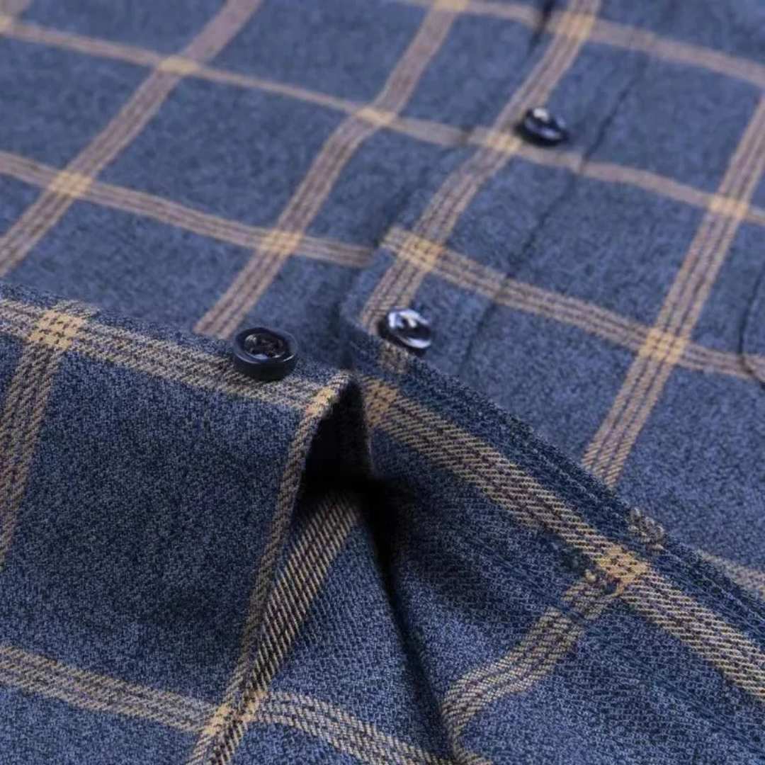 Preston | Checked Cotton Long Sleeve Shirt