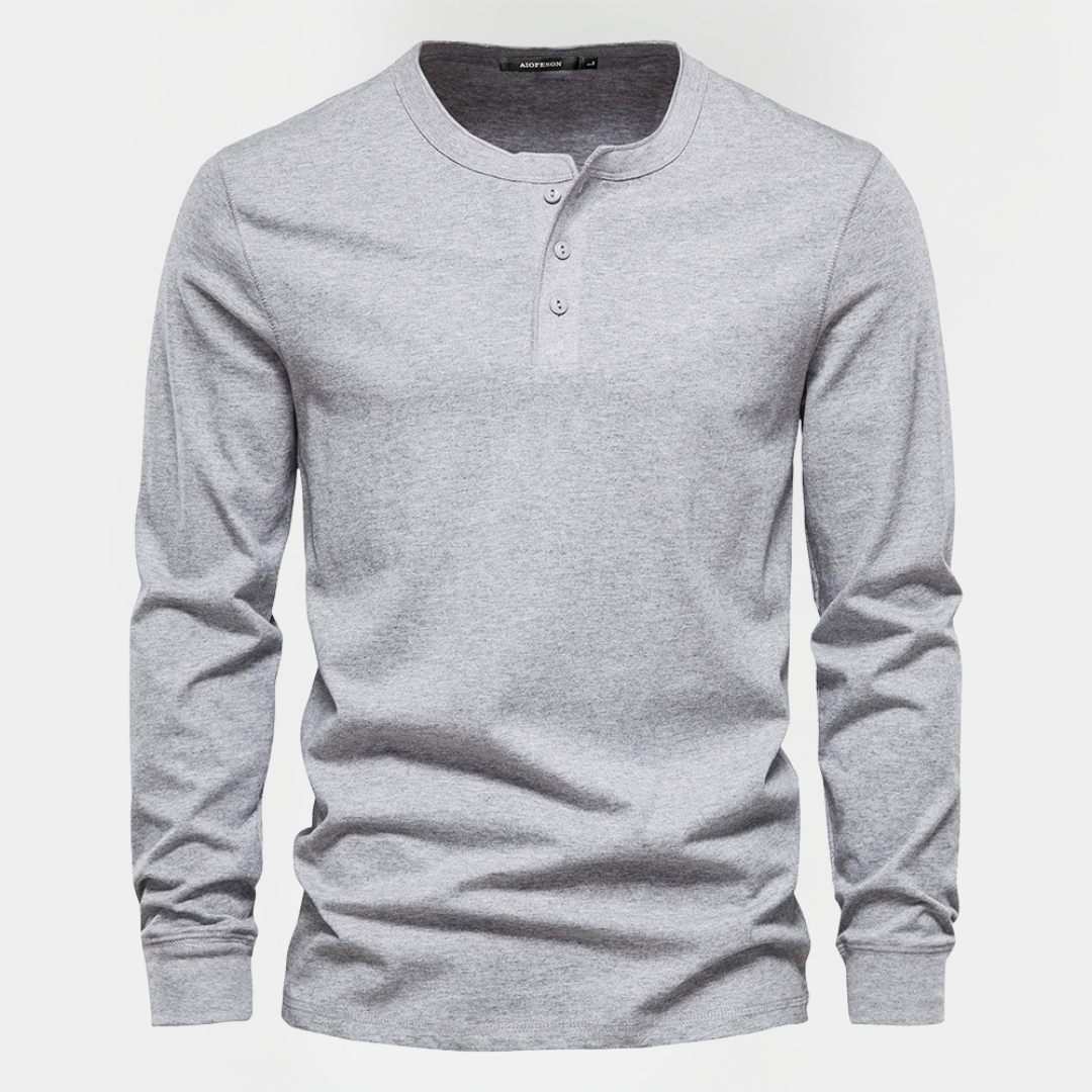 Adrian | Cotton Long Sleeve Henley