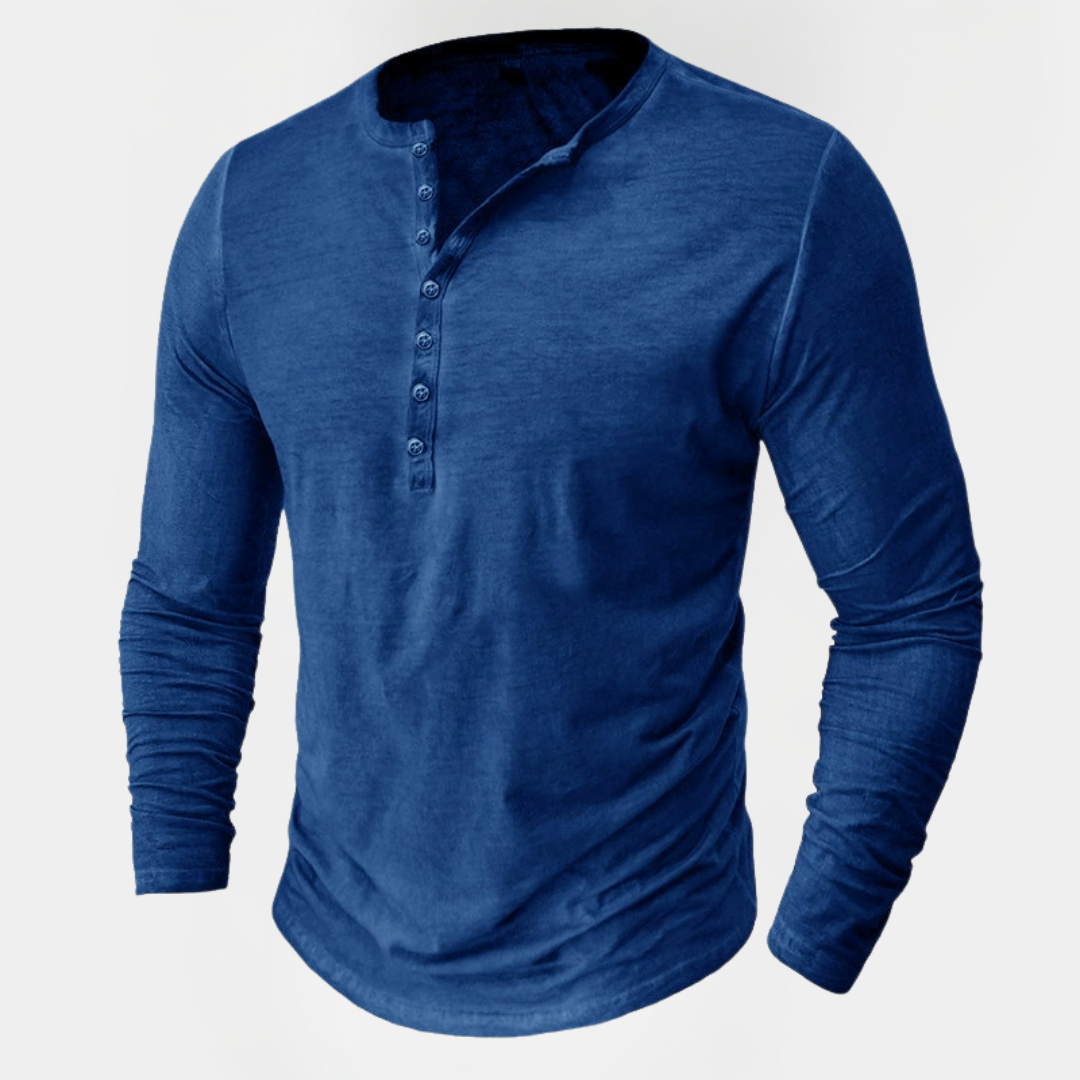 Micah | Cotton Henley Shirt
