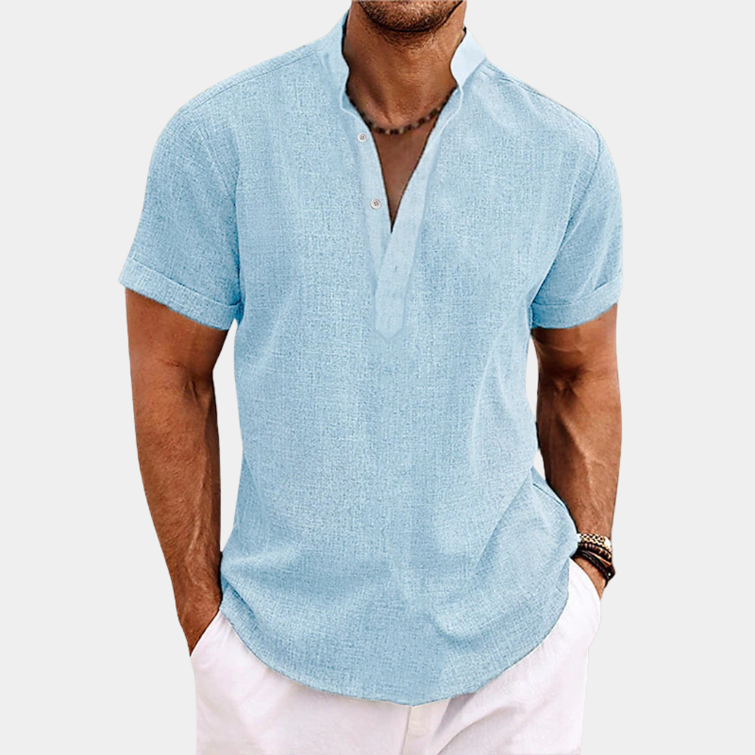 Owen | Bamboo Cotton Henley Shirt